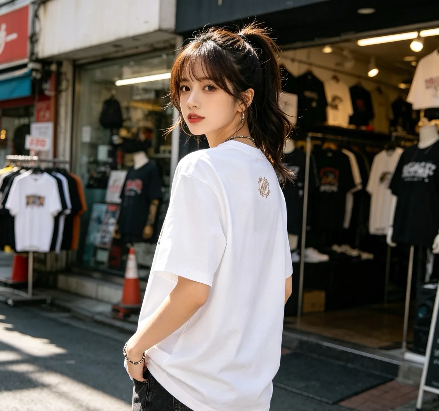 Louis Vuitton/Louis Vuitton 26ss embroidered letter Retro scroll short sleeves